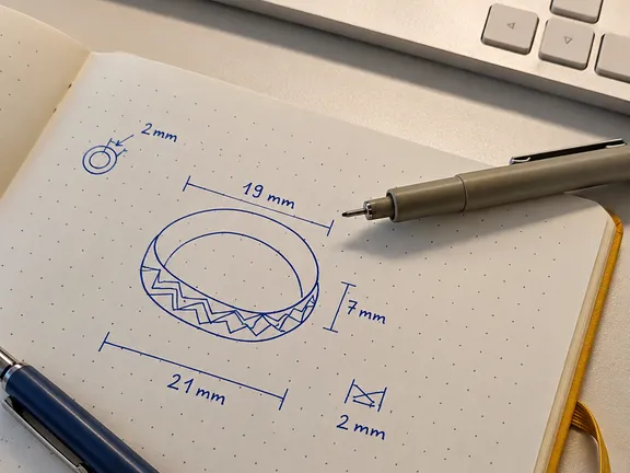 Die Idee auf Papier